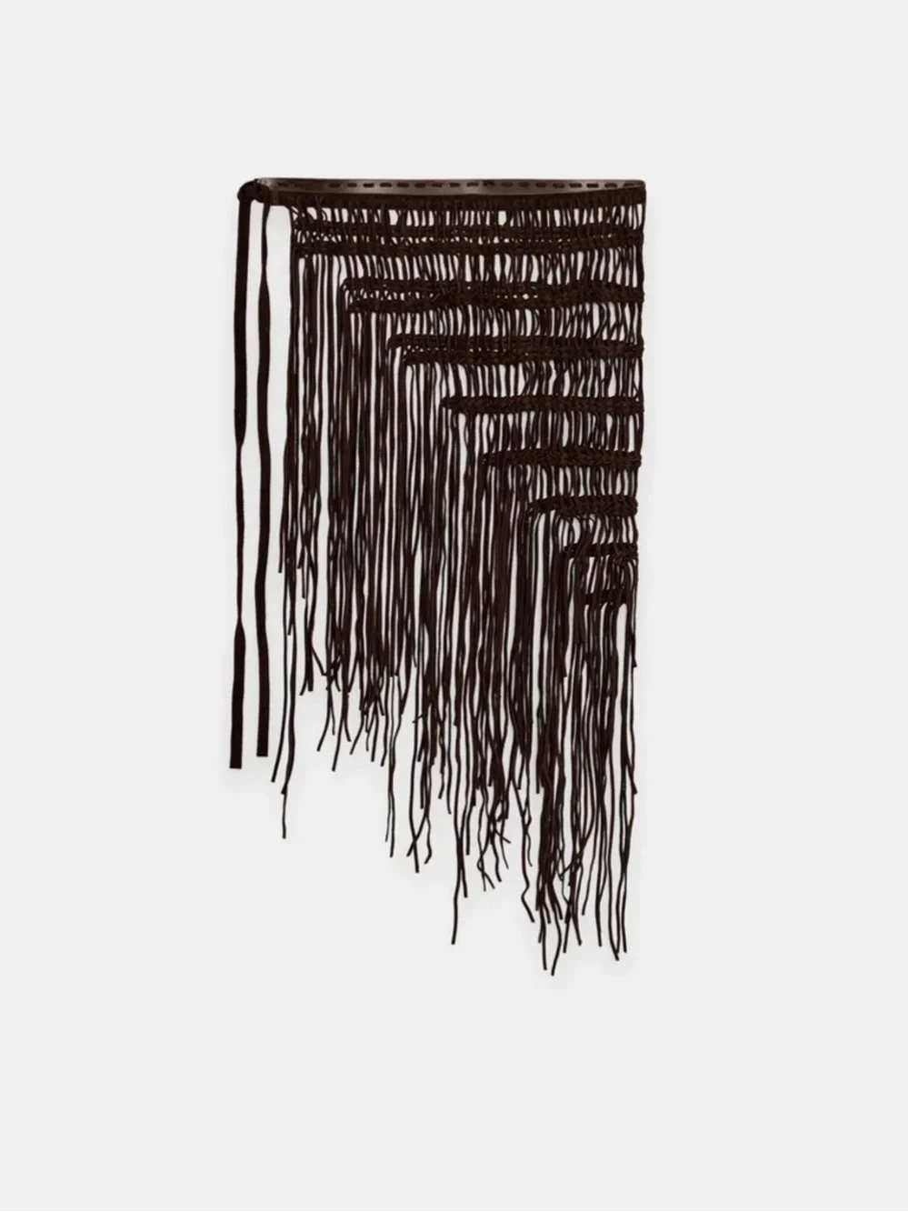 Zara leather crochet belt